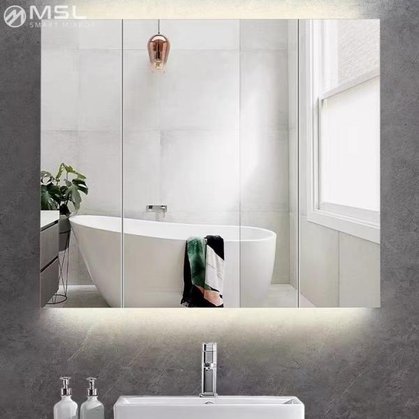 Big LED Medicine Cabinet Square Aluminum Mirror Cabinet Antique