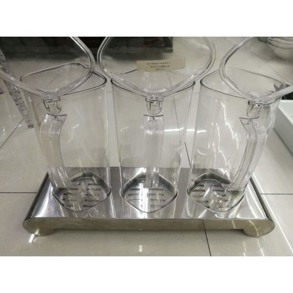 стойка нержавеющей стали 3-Холдер для квадратной бутылки сока ПК, поставок шведского стола ресторана