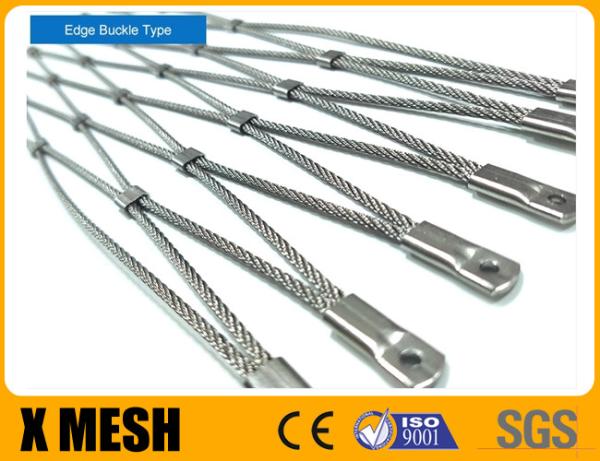 AISI304 316 Architectural Flexible Stainless Steel Rope Mesh Netting Anticorrosive