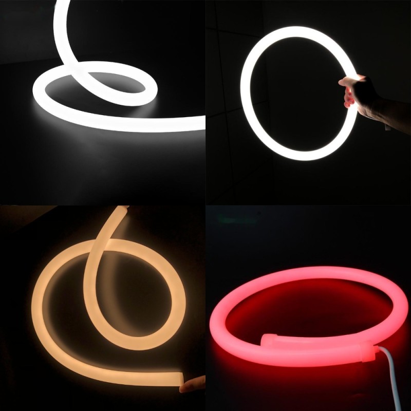 360 Degree Round Silicone Neon Tube D22 DC24V For Commercial Atmosphere Decor