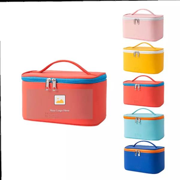 Customized Sustainable Packaging Cross-Border Portable PU Women'S Makeup Bag Cute Waterproof Storage Bag