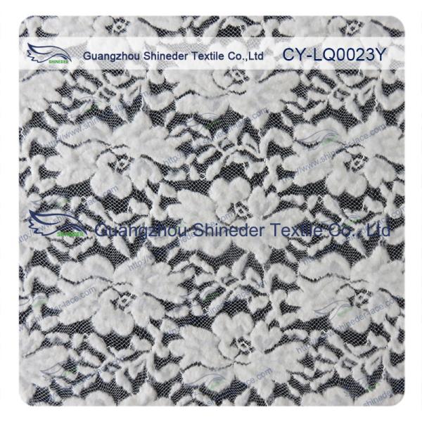 Thick Brushed Bridal Lace Cotton Nylon Fabric For Lady Winter Dress