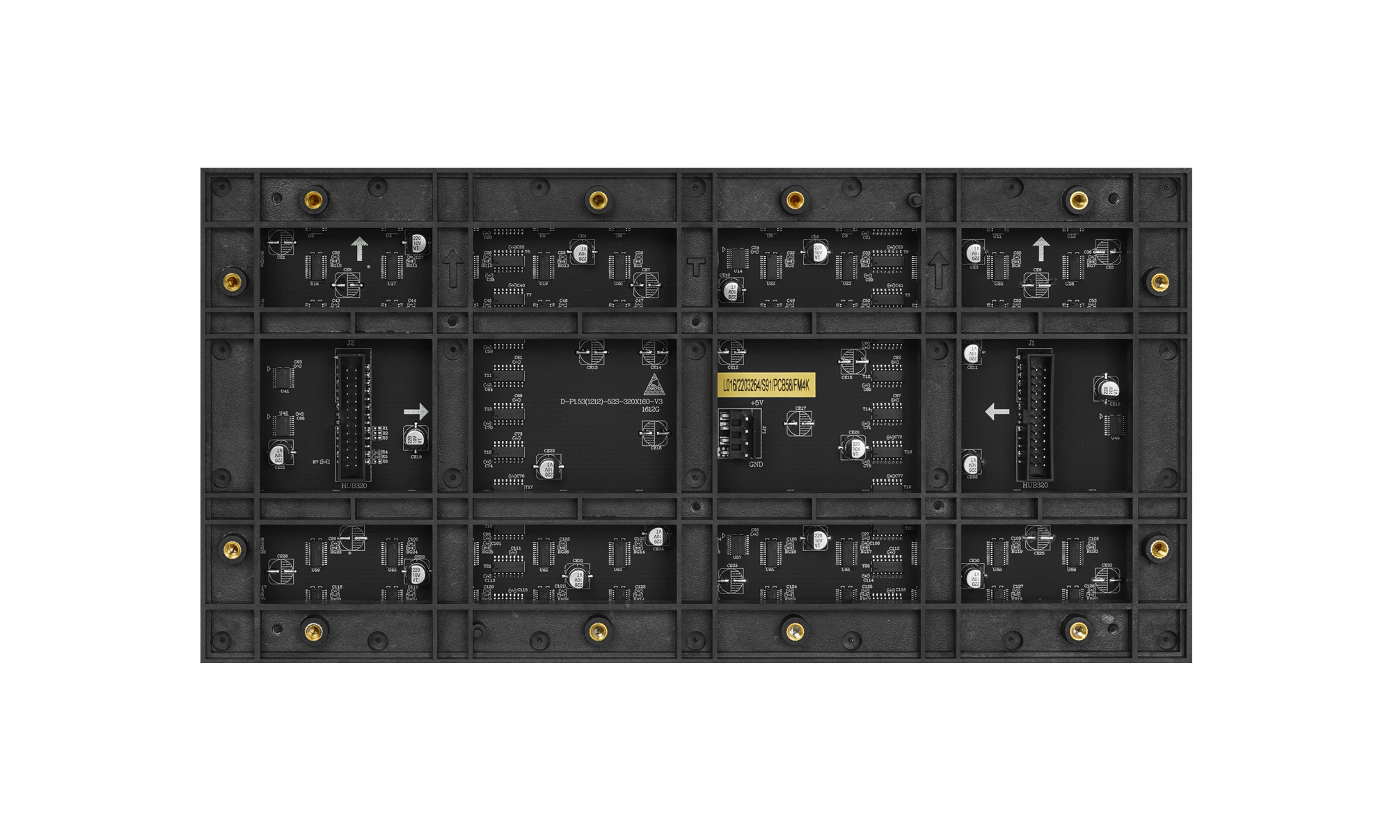 320mm*160mm LED Display Module for High Resolution Full Color Null IP65 Video Wall P12