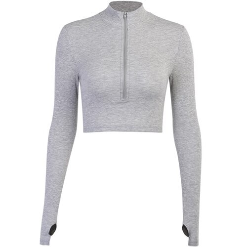 OEMmaufactory Autumn  New Slim Solid Sympotic cotton v-neck Long -sleeved Top