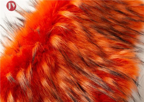 Orange Jacquard Plush Faux Fur Fabric Auto Upholstery Garment Boots Toys Hometextile