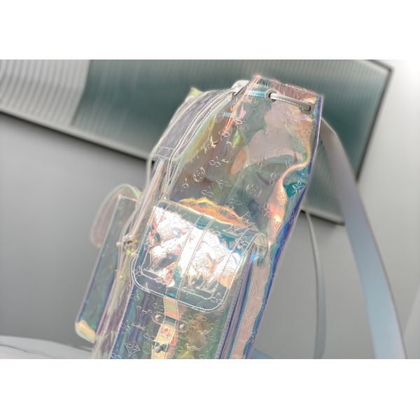LV PVC Transparent Iridescent Luxury Brand Backpack Monogram Printing