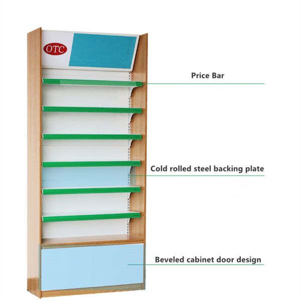 Multifunctional Pharmacy Display Shelves Pharmacy Medical Shop Racks