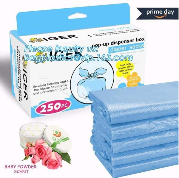 Disposable Diaper Bags, Nappy Sacks with Lavender Scent for Baby, Perfumed Plastic Diaper Sacks, Printed Nappy Sacks On