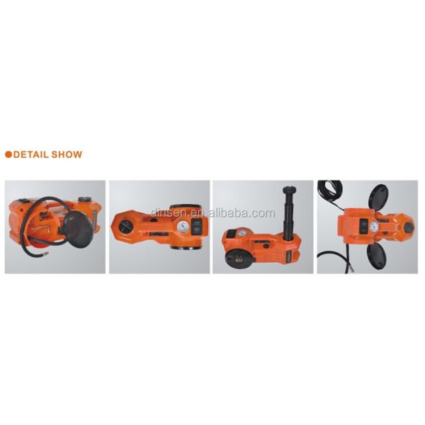 Portable bike tyre pump with pressure gauge electric hydraulic jack