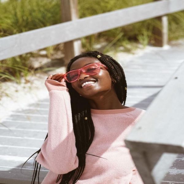 Therapy Chakra Chromotherapy Rose Colored Lens Sunglasses PC Frame