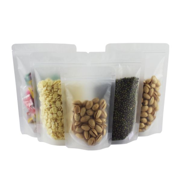 Hot Selling Transparent Zipper Recyclable Durable Pvc Pet Packing Pouch Plastic Stand up Bag for Food