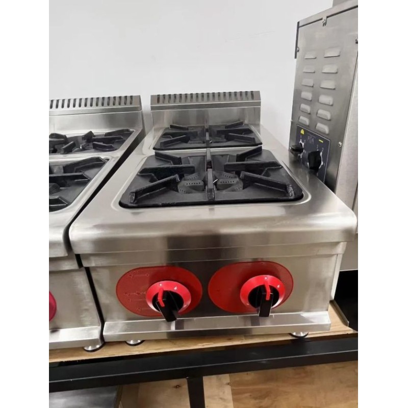 (GB-2H) Kitchen 2 Burner Liquefied Gas Stove Commercial for Restaurant Daily CE