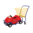 Cute Plastic Children Supermarket Shopping Trolley With Basket