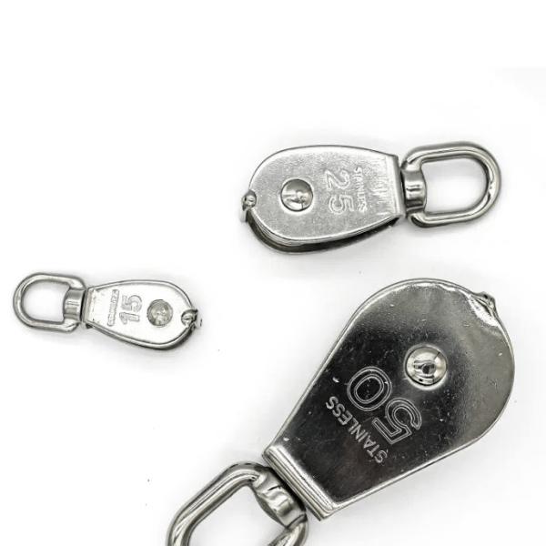 ZINC PLATED Finish Stainless Steel 304 Wire Rope Lifting Pulley Block 25mm