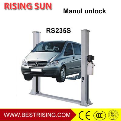 2 post car hoist used automotive workshop equipment with manual unlock