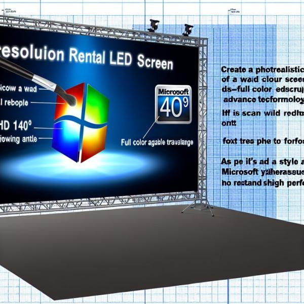 High Resolution Video Wall Rental LED Screen Full Color Display with 140° Viewing Angle and Performance