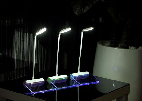 Eco ABS Modern LED Desk Lamp Flexible Metallic Tube Transparent Message Board