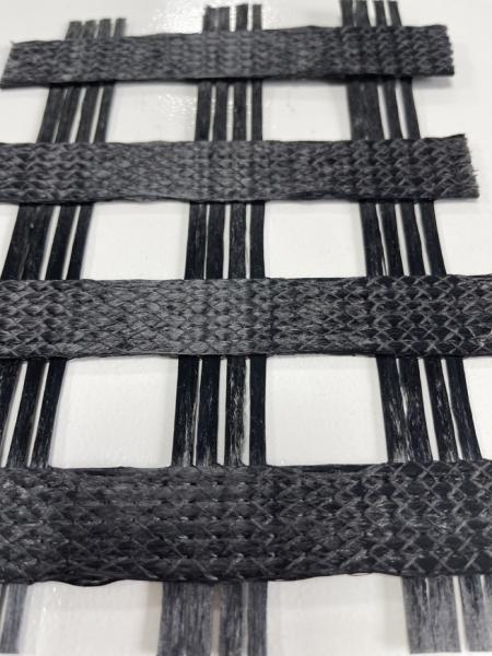 300-50 KN/m Reinforce Polyester Uniaxial Geogrid Dam And Slope River Bank Embankment Stabilization
