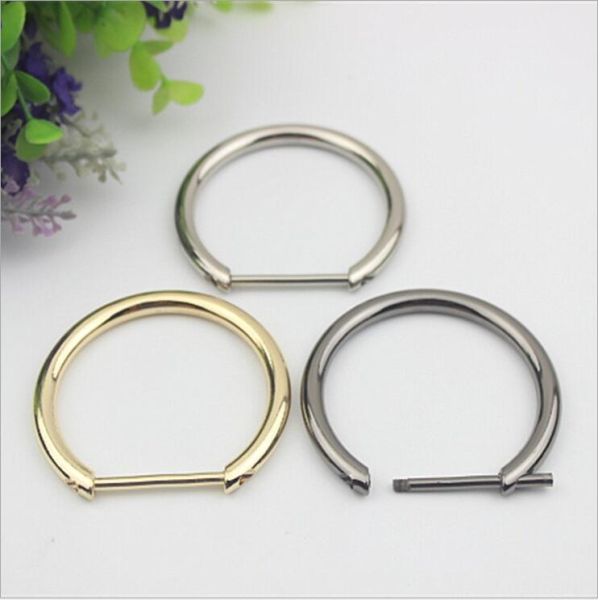 2018 Shiny gold big metal adjustable strap d buckle 30 mm for handbag
