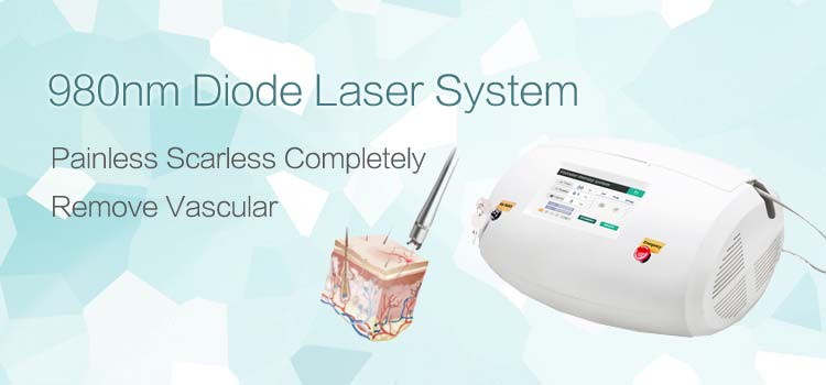 máquina vermelha do laser do vaso sanguíneo 980nm para remover o indolor vascular
