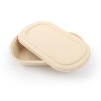 Biodegradável recipiente de alimentos para levar composto 850 ml pasta de bambu caixa de almoço com tampa