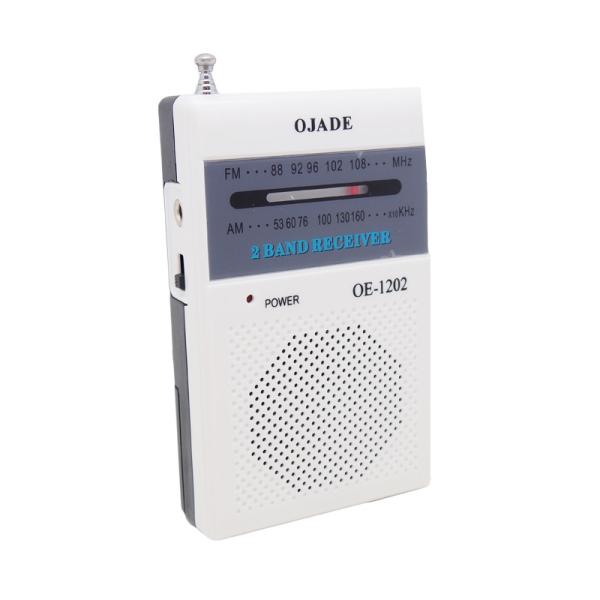 ABS Pocket Am Fm Radio Construído em alto-falante Construído em antena Compacto Am Fm Radio 3.5mm jack