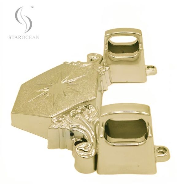 18K Oro claro ABS plástico Cuerno del ataúd Ornamento del ataúd Funeral Enterramiento 12# LG