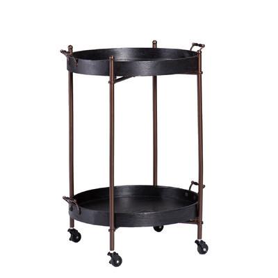 Stainless Steel Minimalist Bar Cart Trolley On Wheels For Beverage Apartment