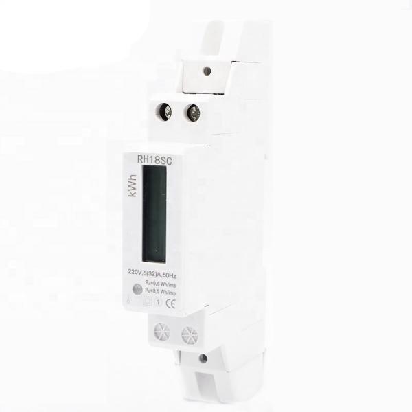 DIN RAIL Single phase digital power meter kwh meter LCD Display