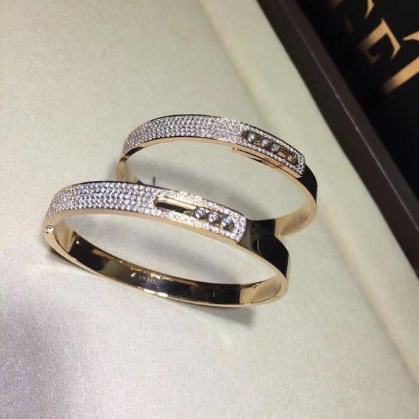  18K Gold Bracele   3 Diamond