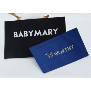 Fer tissé lavable des labels OEKO d'habillement sur les corrections brodées