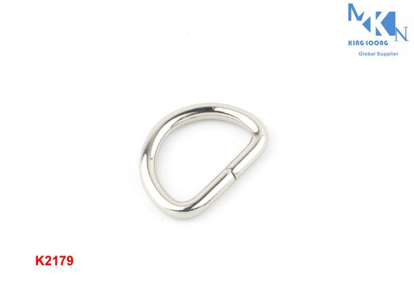 Custom Design Metal D Ring Belt Buckle , D Ring Hardware For Bag Making