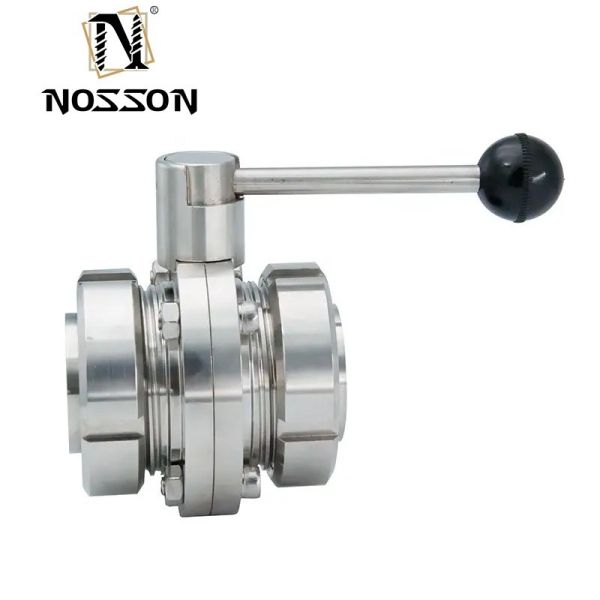 304 316L Sanitary Stainless Steel SMS 3a Dairy Union Set Type Butterfly Valve for Hygienic Applications and Affordable Prices