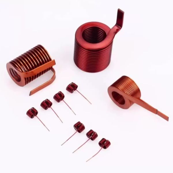 Customized Height Flat Copper Wire Inductor with High Power and 0.1-10KOHM Resistance
