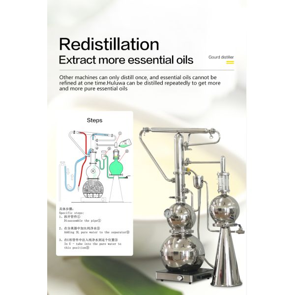 Easy to Lavender Oil Distiller Steam 10l/lemon Glass Essential Oil Distillation Extractor/machine Essential Oil 27.1 KG