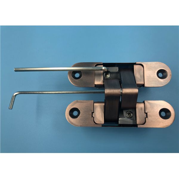 Left Open Zinc Alloy Adjustable 3D Concealed Hinges For Interior Wooden Door