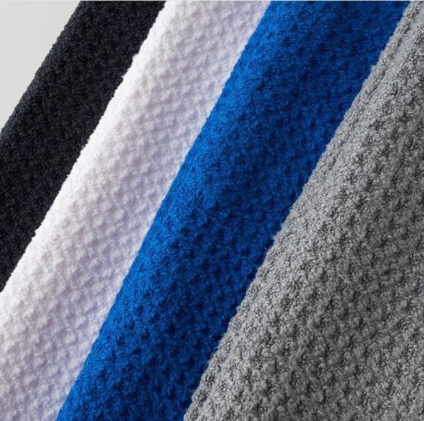 Toalhas de golfe de logotipo personalizado Toalha de limpeza de waffle de microfibra para adultos de esportes sustentáveis