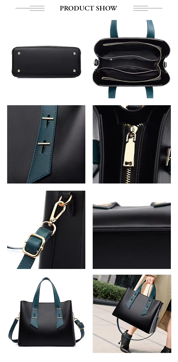 Season All Seasons Fashion Tote Bag For Women Genuine Leather Handbag Trendy Lady