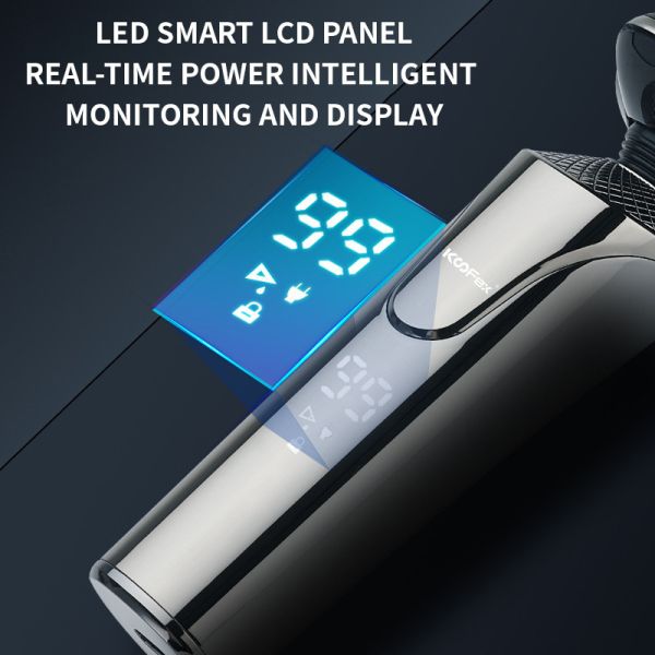 Cordless Electric Razor For Men Shaving IPX7 Waterproof Wet Dry 4 In 1 Shavers Beard Nose 4D Trimmer