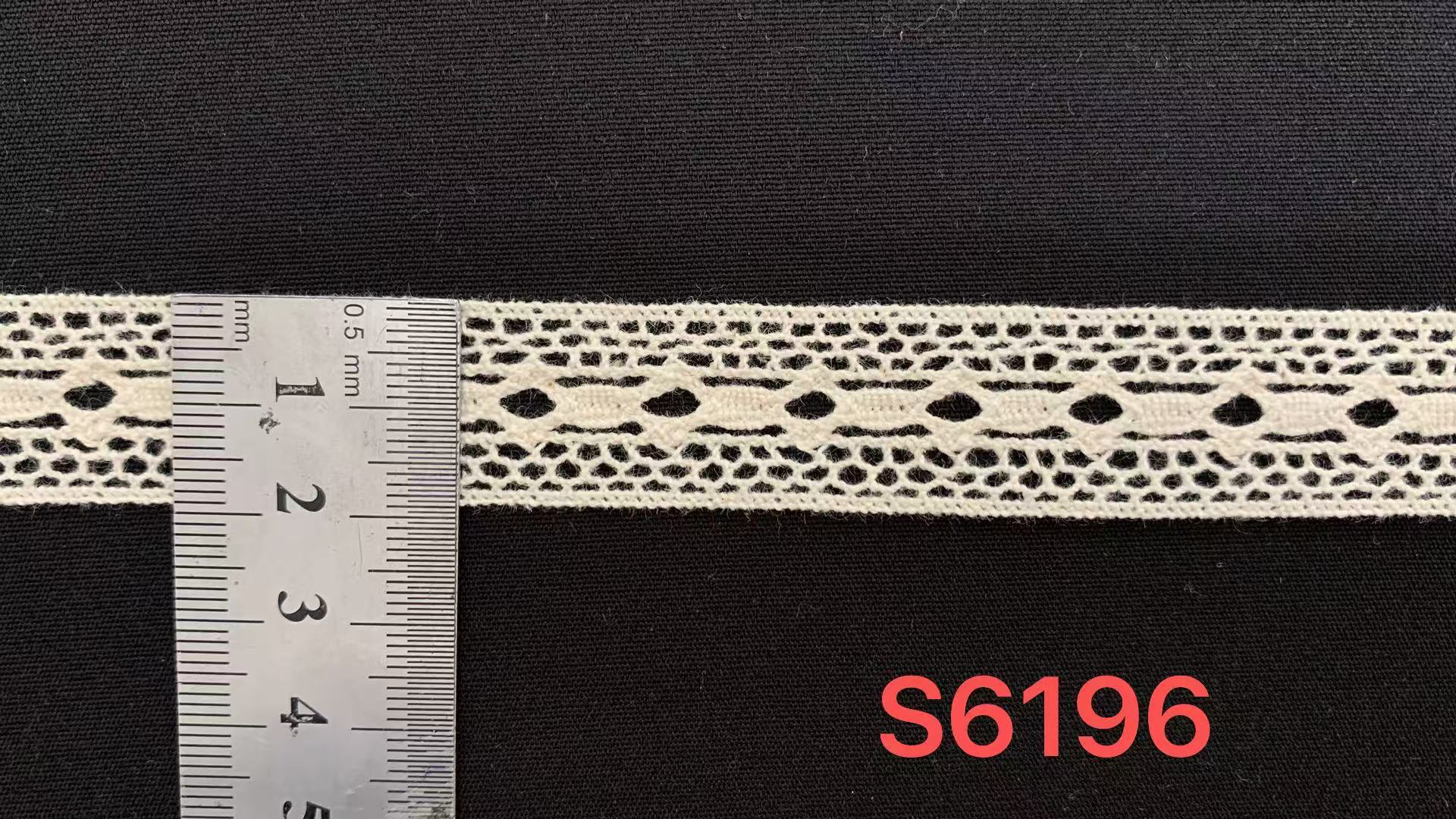 Factory Bulk Wholesale 100% Cotton Crochet Lace Trim 7577 & S6196 | 2.2‑2.3cm Hollow Lace for Garment Mass Production