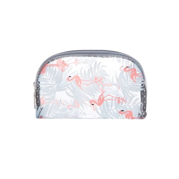 Travel Portable Pink Wash PU Transparent PVC Cosmetic Bag