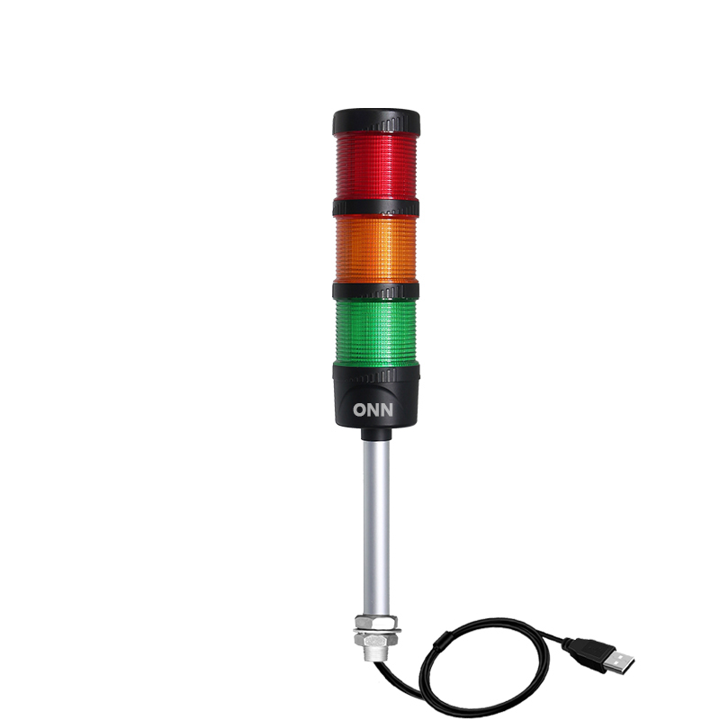 ONN-M4 USB Interface RGB LED Signal Tower Indicator Light Steady Flash Buzzer Functions DC5V For CNC Machines Equipment
