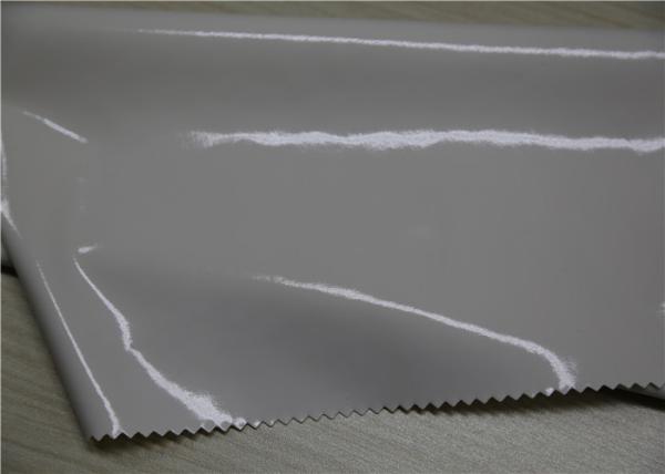 White Polyester Faux Leather , Black Faux Leather Fabric For Dress