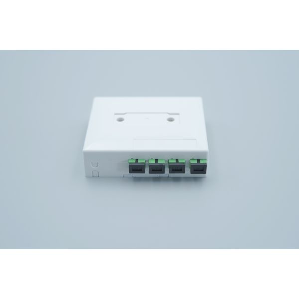 Ftth 4 Ports SC APC Fiber Optic Wall Plate Outlet 40mm Radius
