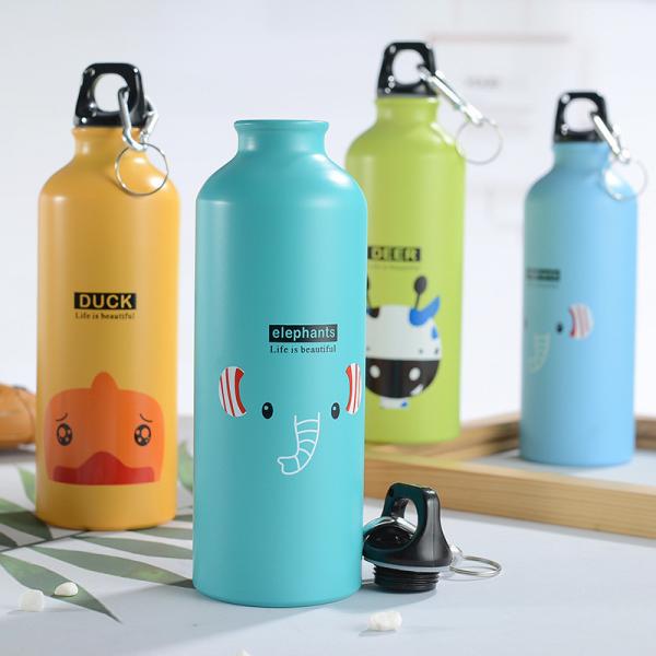 Aluminum Bike Water Bottle Blanks with Carabiner Cover Custom Logo Sublimation Printing