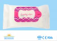 Chiffons humides faciaux jetables pour le nettoyage féminin de désinfection de retrait de maquillage