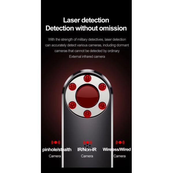 Handheld Anti GPS Positioning Anti Camera Wireless Infrared Detector Anti Tracking Signal Detector For Hotel Security