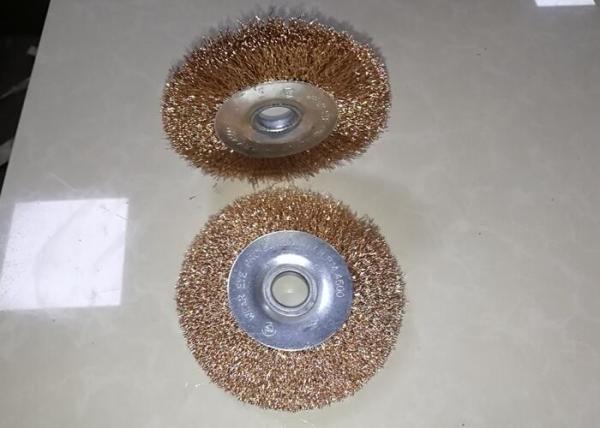 100mm Non Sparking Copper Wire Wheel Brush With 16mm Hole For Rust Removal