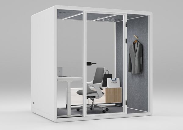 Hush Design Acoustic Office Phone Booth Pods com tomadas de energia e portas USB