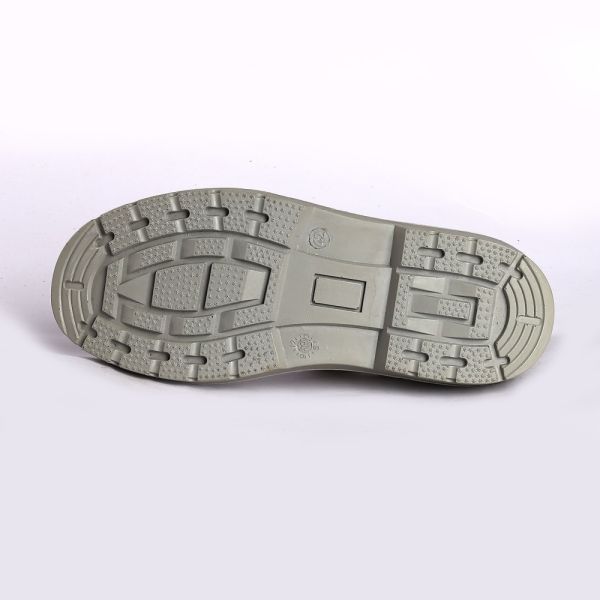Embossed Leather Brand Safety Shoes White Upper Slip Resistant Worker Men Action PU Outsole